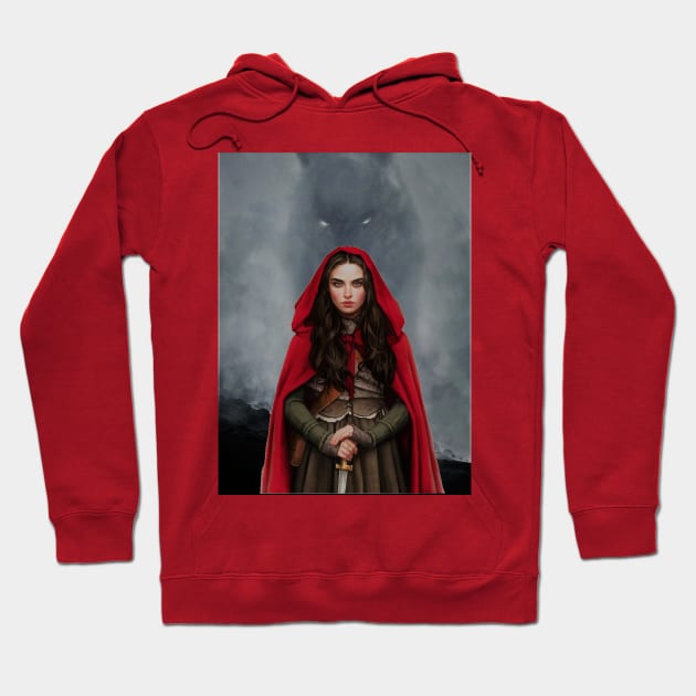 Red Riding Hood and The Big Bad Wolf Hoodie by Clifficus